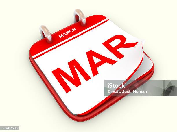 Kalender Des Monats März Stockfoto und mehr Bilder von März - März, Kalender, Monat