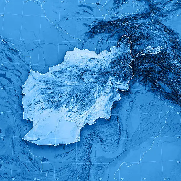 Photo of Afghanistan Topographic Map