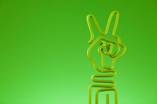 istock Green Hand Symbol Showing Two Fingers 182418055