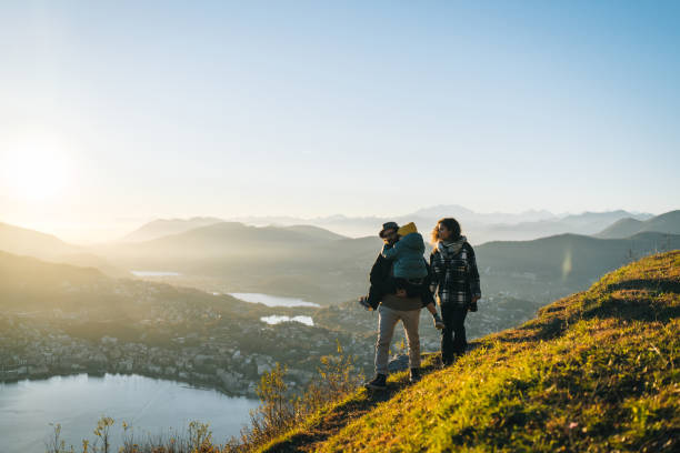 istock Family enjoys time together on mountain top 1824182239