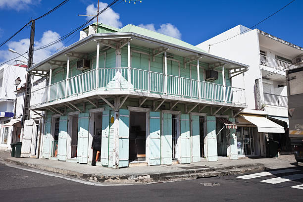 istock Caribbean Town Building in Guadeloupe 182418290