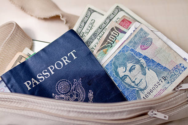 Passport with Currency in a Money Belt