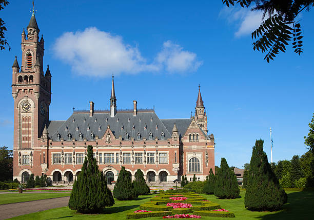 istock exterior of The Hague's Peace Palace 182418713