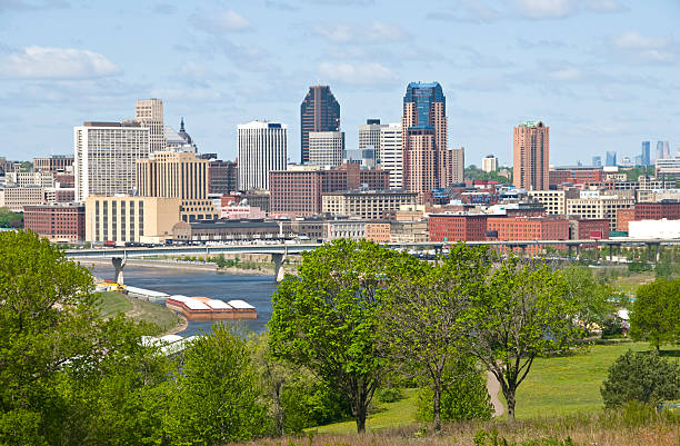 istock St. Paul and Mississippi River in Minnesota 182418960