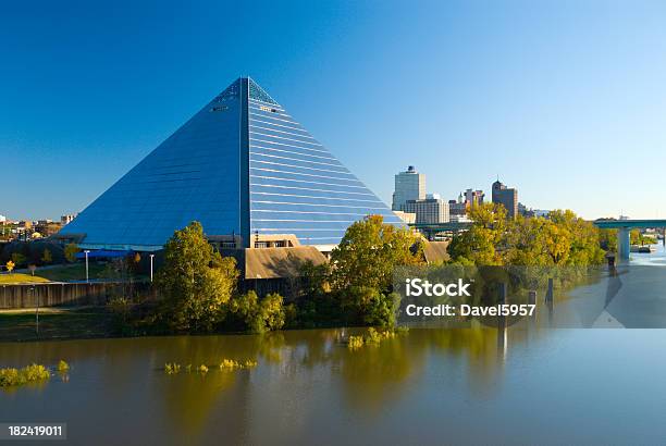 Pyramid Arena And The Memphis Tn City Skyline Stock Photo - Download Image Now - Memphis - Tennessee, Pyramid, Pyramid Shape