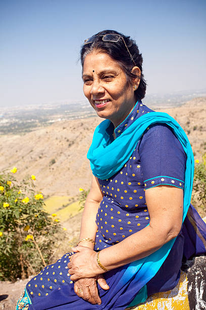 istock Cheerful Indian Senior Woman 182419021