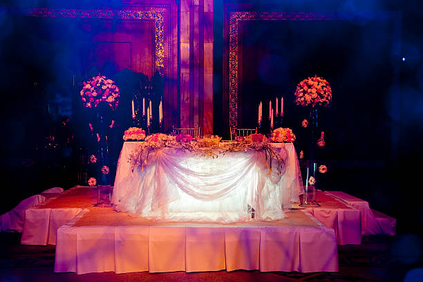 Bride and Groom Table stock photo