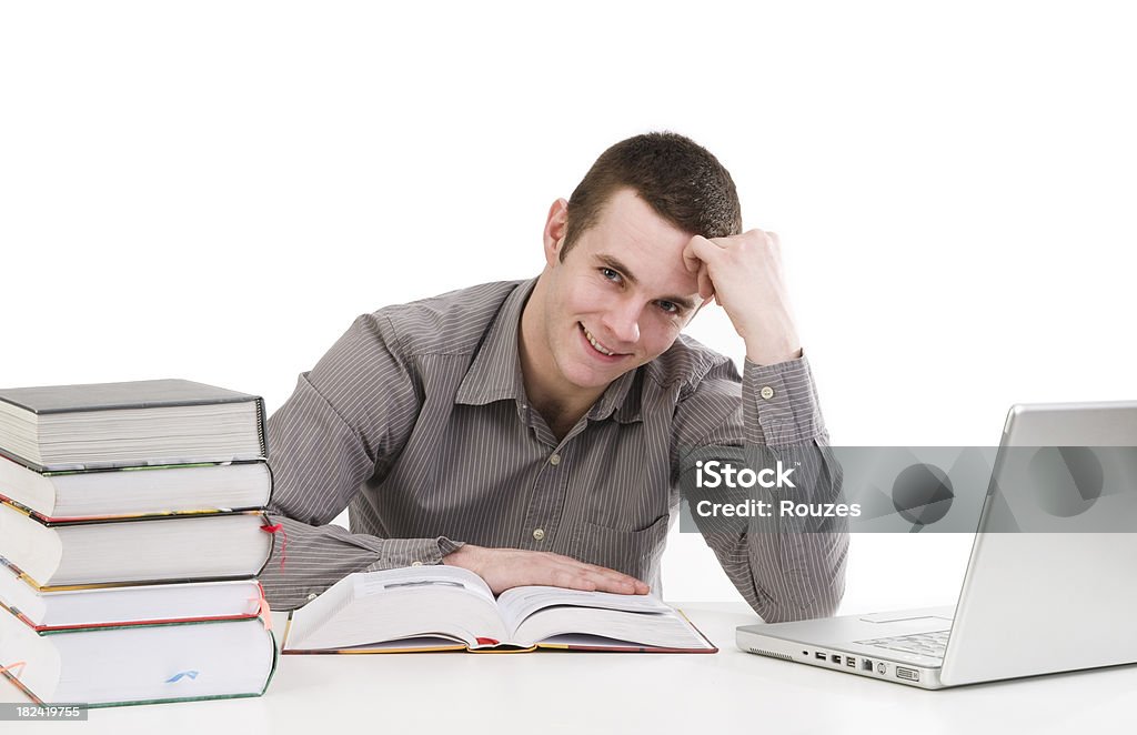 Junger Mann Arbeiten am laptop - Lizenzfrei Akademisches Lernen Stock-Foto