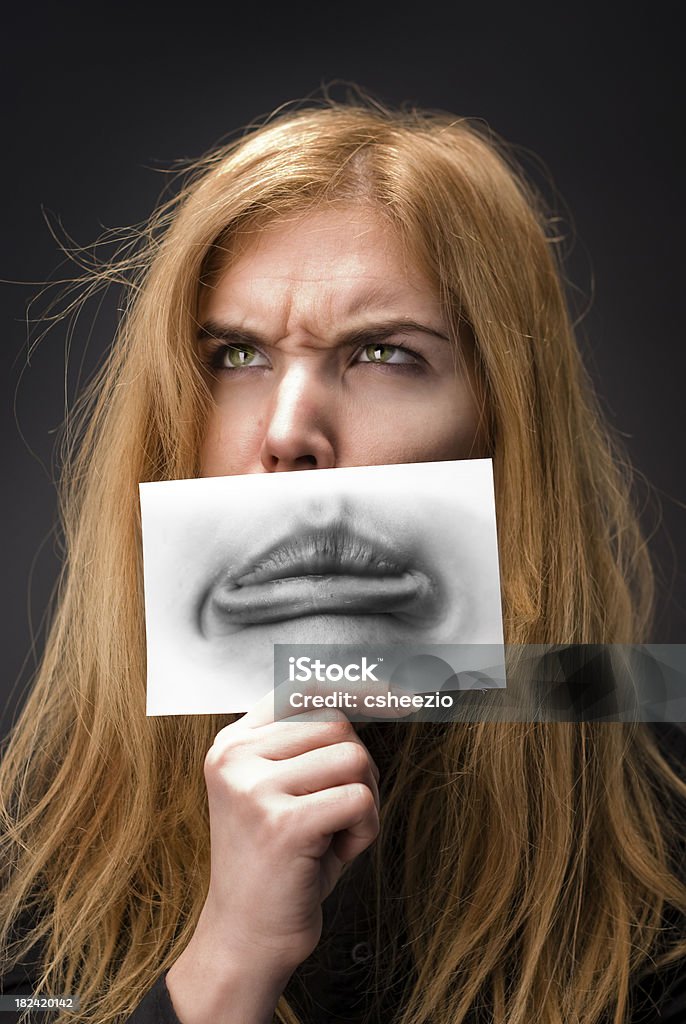 Triste la boca - Foto de stock de 20 a 29 años libre de derechos