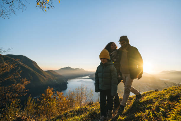istock Family enjoys time together on mountain top 1824202622