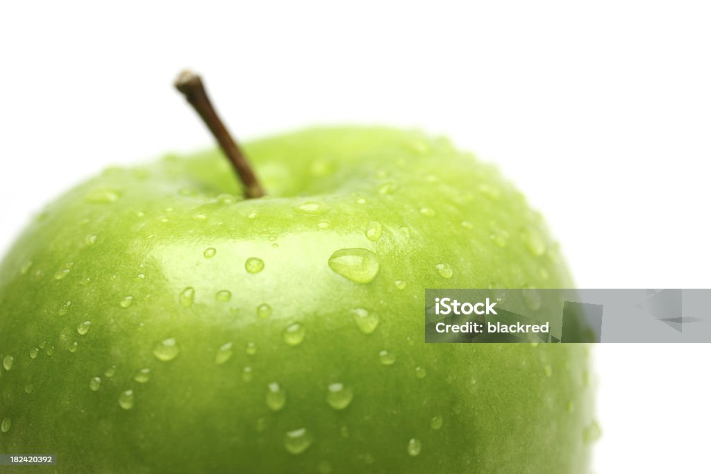 Fresh Green Apple "Green apple with water droplets, isolated on white background.Similar images -" Apple - Fruit Stock Photo