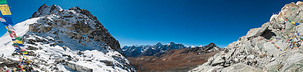 istock Prayer flags Himalayan mountain peaks Cho La Everest NP Nepal 182420458
