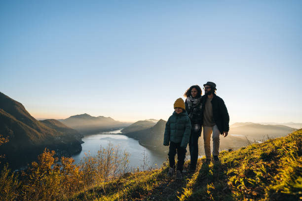 istock Family enjoys time together on mountain top 1824205297