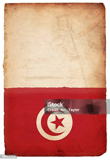 Flagge Von Tunesienxxxl Stockfoto und mehr Bilder von Alt - Alt, Beschädigt, Beschädigungseffekt