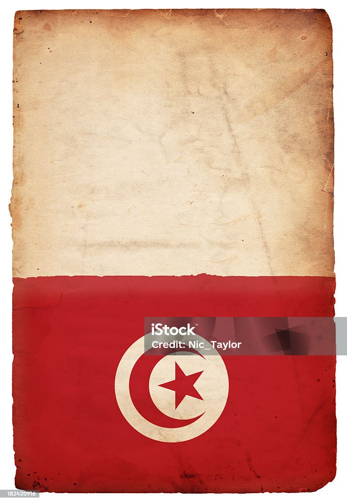 Bandeira da Tunísia-XXXL - Foto de stock de Antigo royalty-free
