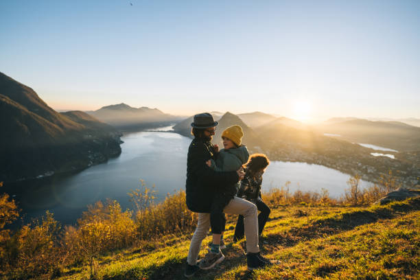 istock Family enjoys time together on mountain top 1824209551
