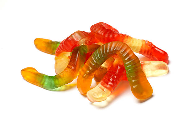 gummy worm 캔디 - unhealthy eating studio shot still life macro 뉴스 사진 이미지