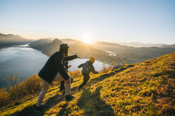 istock Family enjoys time together on mountain top 1824212242