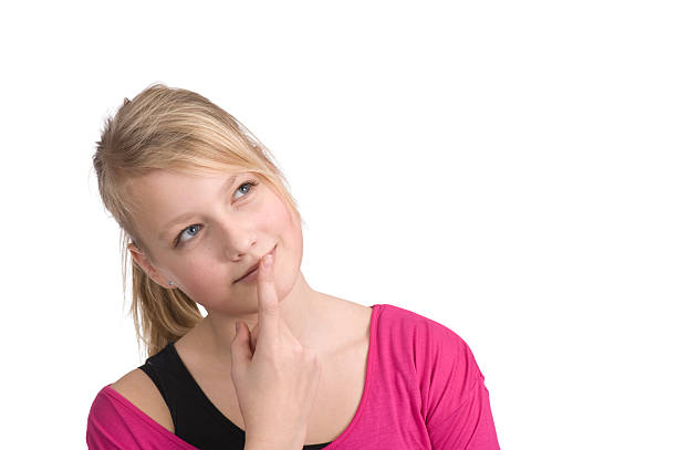 istock Young teenage girl thinking 182421783