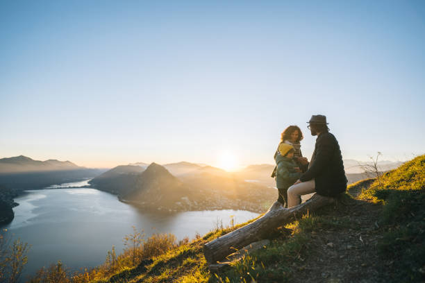istock Family enjoys time together on mountain top 1824227236