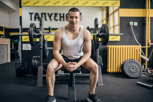 istock Man sitting in gym 1824228730