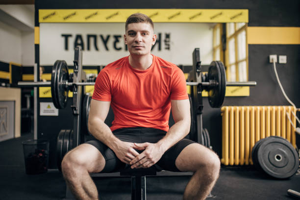 istock Man sitting in gym 1824228822