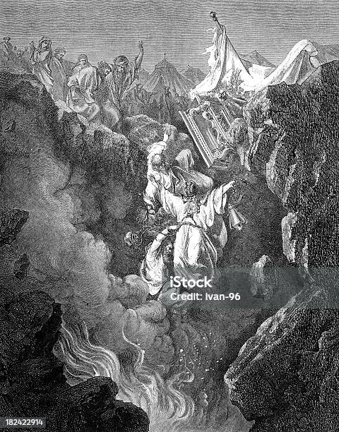 Korah Dathan I Abiram - Stockowe grafiki wektorowe i więcej obrazów Ksiądz - Ksiądz, Moses - Religious Figure, Pogaństwo