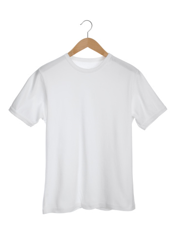 Plain White Tshirt Stock Photo Download Image Now - Coathanger, T-Shirt, White - iStock
