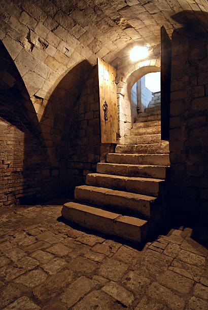 istock Stairs in the dungeon 182423027