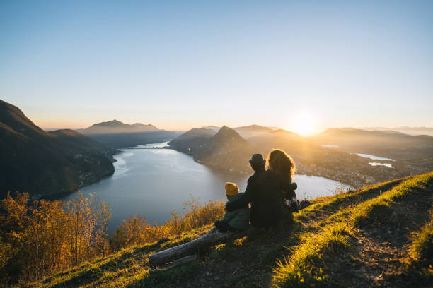 istock Family enjoys time together on mountain top 1824233701