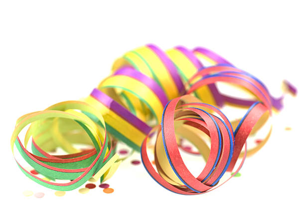 istock streamer carnival - Fasching isolated on white studio-shot 182423648