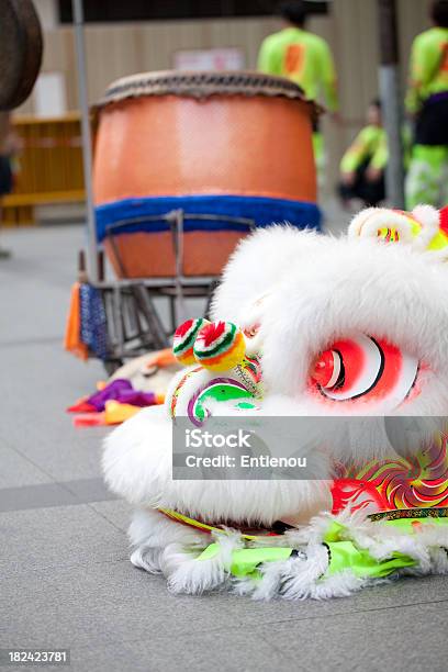 Löwen Tanzen Kopf Stockfoto und mehr Bilder von Bunt - Farbton - Bunt - Farbton, Chinesische Kultur, Chinesischer Drache