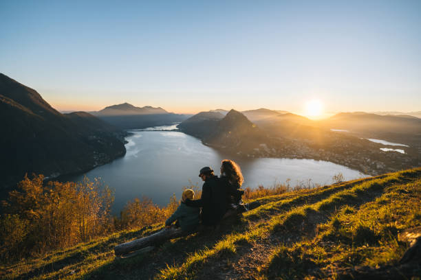 istock Family enjoys time together on mountain top 1824239532