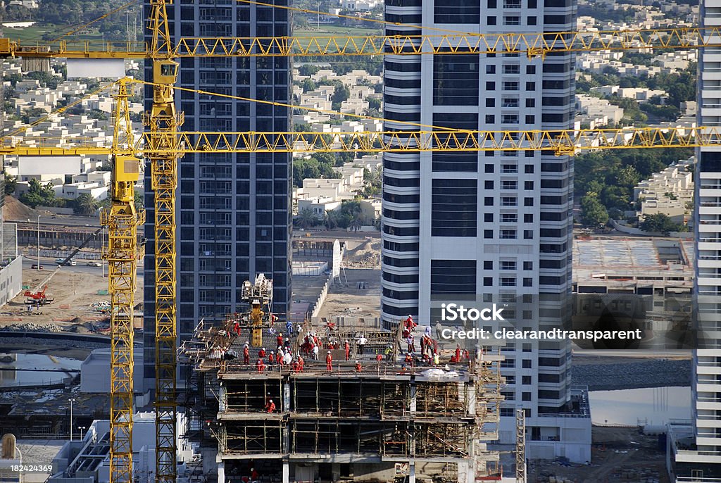 Apartamento bloco de construção, Dubai, Emirados Árabes Unidos - Foto de stock de Trabalhador de Construção royalty-free