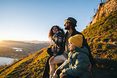 Family enjoys time together on mountain top