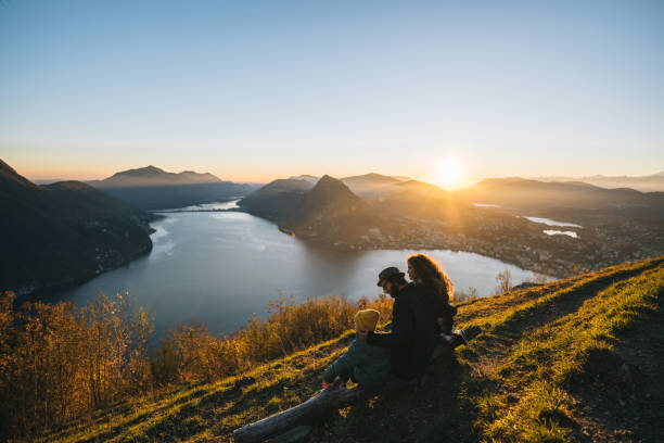 istock Family enjoys time together on mountain top 1824244301