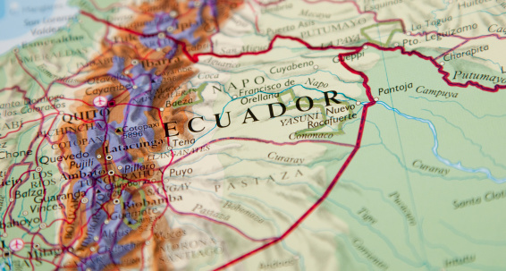 map of ecuador area