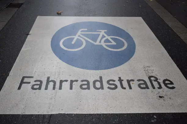 Photo of bike road sign