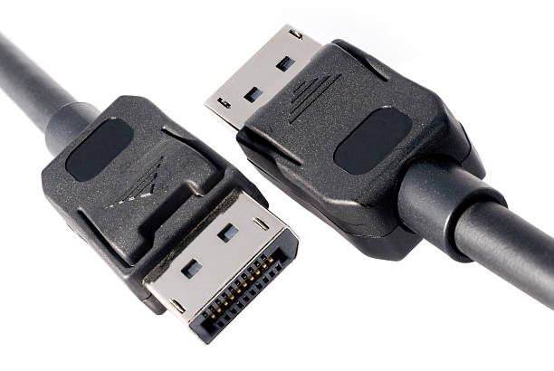 DisplayPort cable connectors stock photo