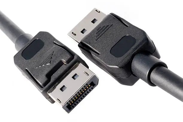 Photo of DisplayPort cable connectors