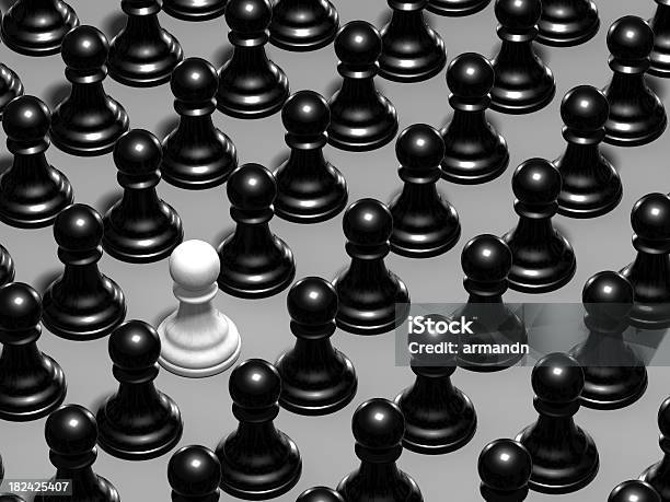 The Right One Stock Photo - Download Image Now - Black Color, Business, Chess