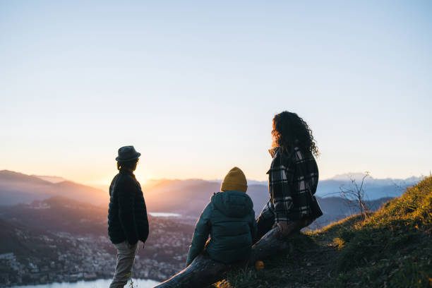 istock Family enjoys time together on mountain top 1824255636