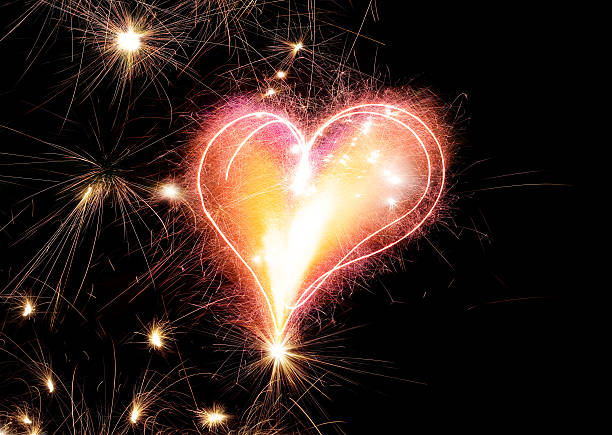 Heart with light accents sparkling through out