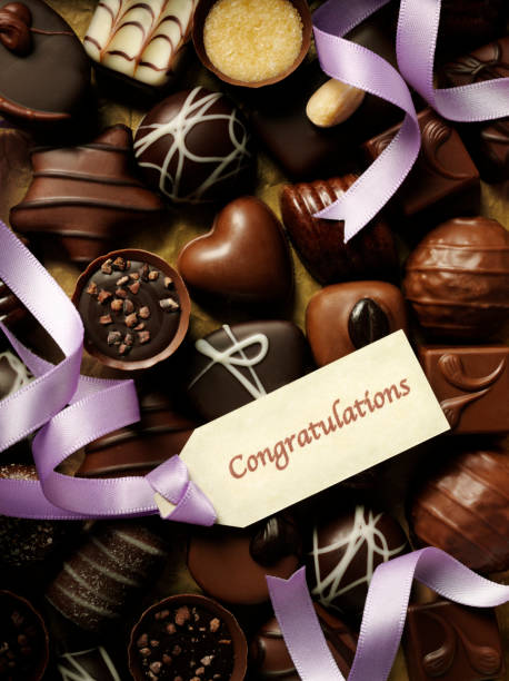 istock Overhead View of Congratulations and Chocolates 182425876