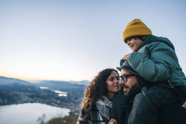 istock Family enjoys time together on mountain top 1824259937