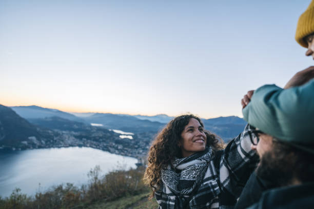 istock Family enjoys time together on mountain top 1824259938
