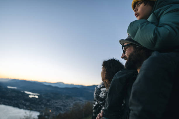 istock Family enjoys time together on mountain top 1824262618