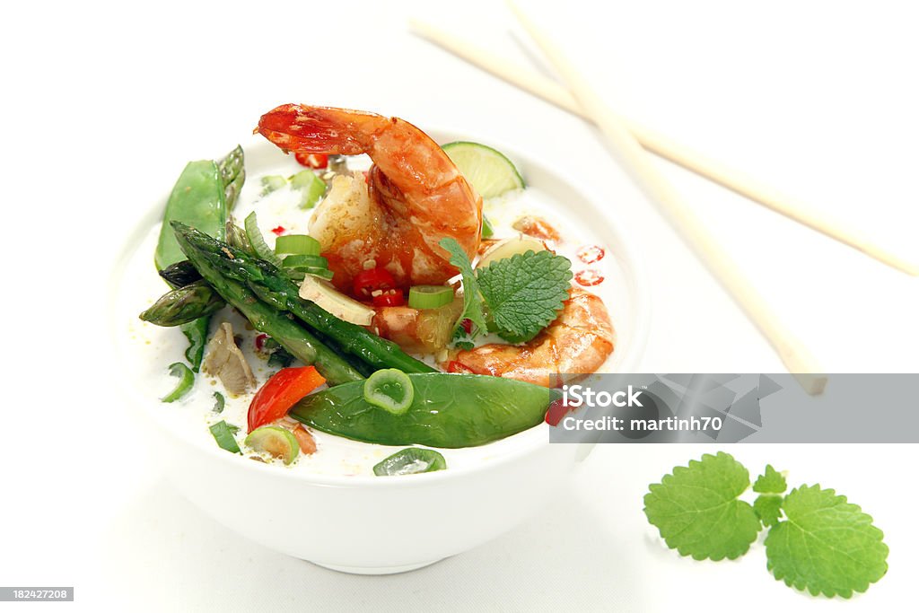 Sopa de frutos do mar no estilo asiático - Foto de stock de Alimentação Saudável royalty-free