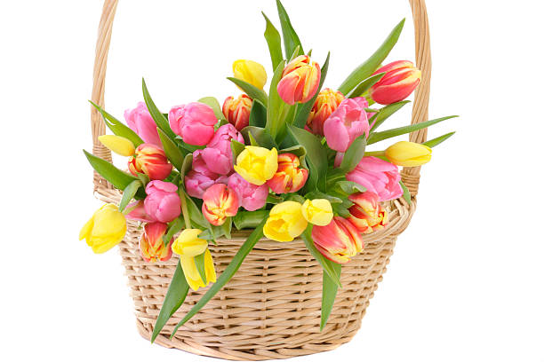 istock Colorful Spring Flowers in a basket 182427238