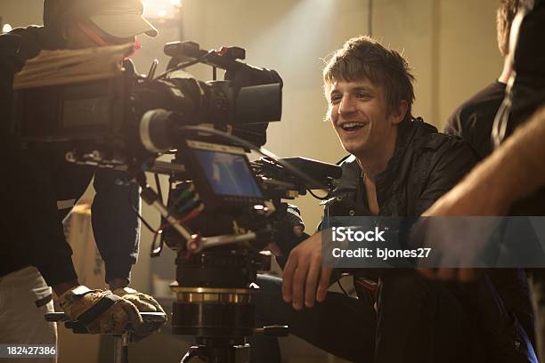 Riding The Dolly Stock Photo - Download Image Now - Film Director, Camera Operator, Film Industry